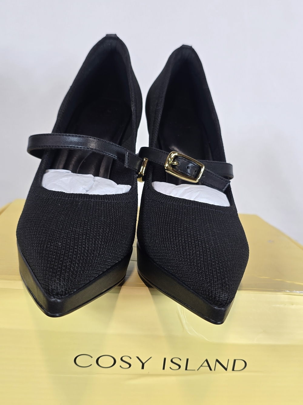 Cosy Island Classic Black Mary Jane High Heel Stiletto Pumps Size 7 - Picture 9 of 16